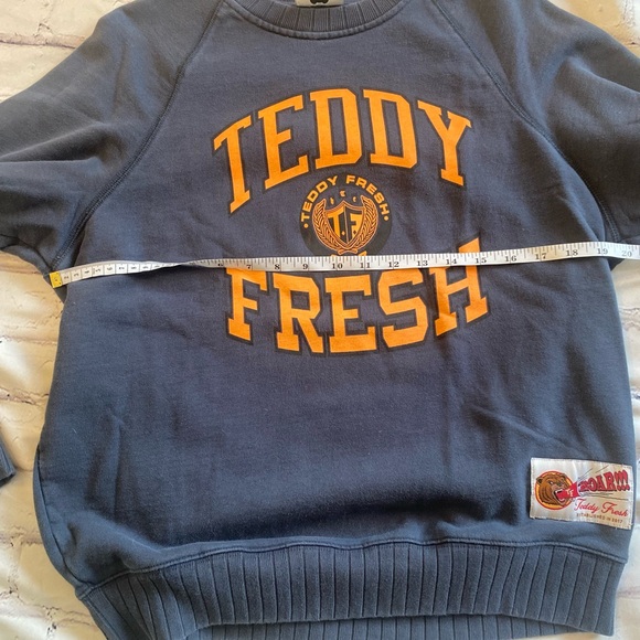 Teddy Fresh University Dark Blue Sweatershirt Size Small - Picture 7 of 7